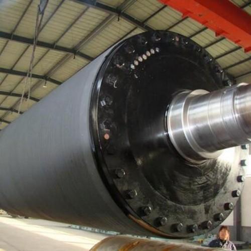 Press Section Blind Hole Rubber Covered Rolls / Rubber Press Roll For Paper