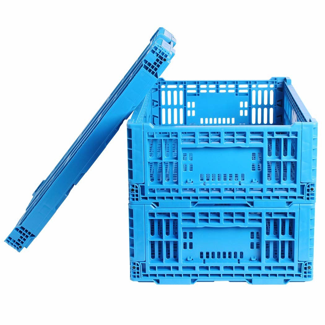 Sonsill Green Vegetable Storage Reusable Collapsible New PP Plastic 32 Liters Crate
