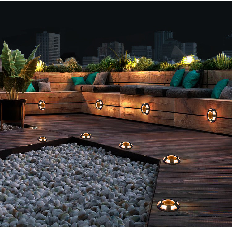 IP67 Waterproof Aluminum Solar Deck Light Solar floor lights for Pathway foe Decoration
