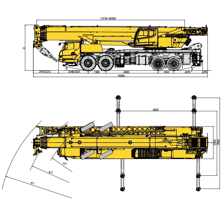 100 Tons Lifting Crane cargo Truck