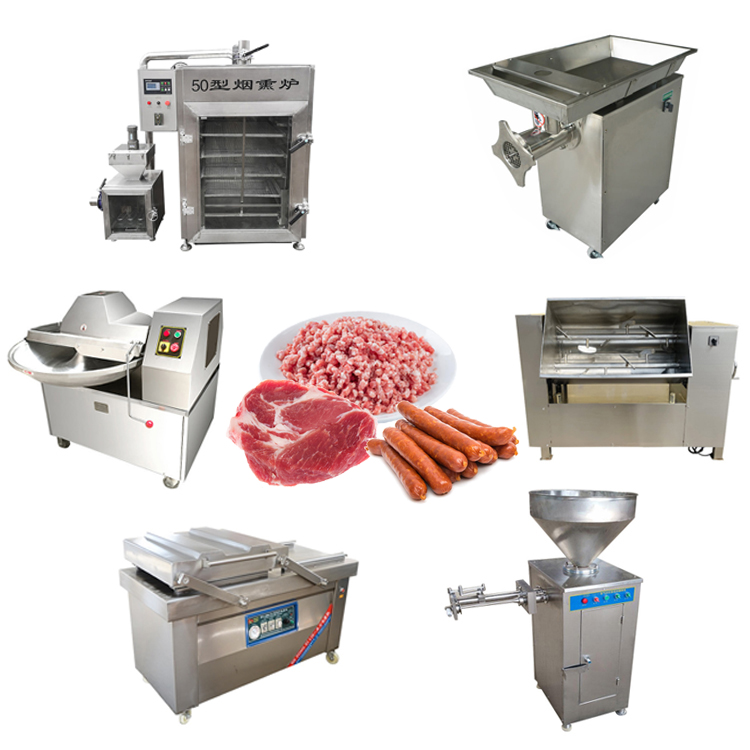 Hotdog Smoked Fish Ham Press Beef Sausage Production Line 304 Stainless Steel High Capacity