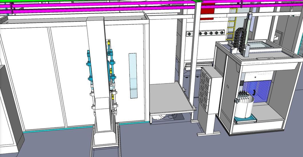 Professional Powder Coating Line Powder Coating System for Various Sizes Aluminium Profile