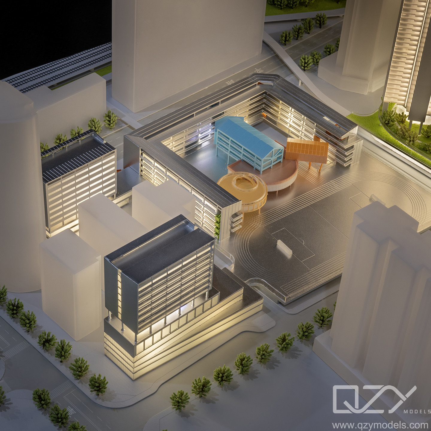 Residential Commercial Miniature Building Models 3D Skyscraper Aedas 1:600