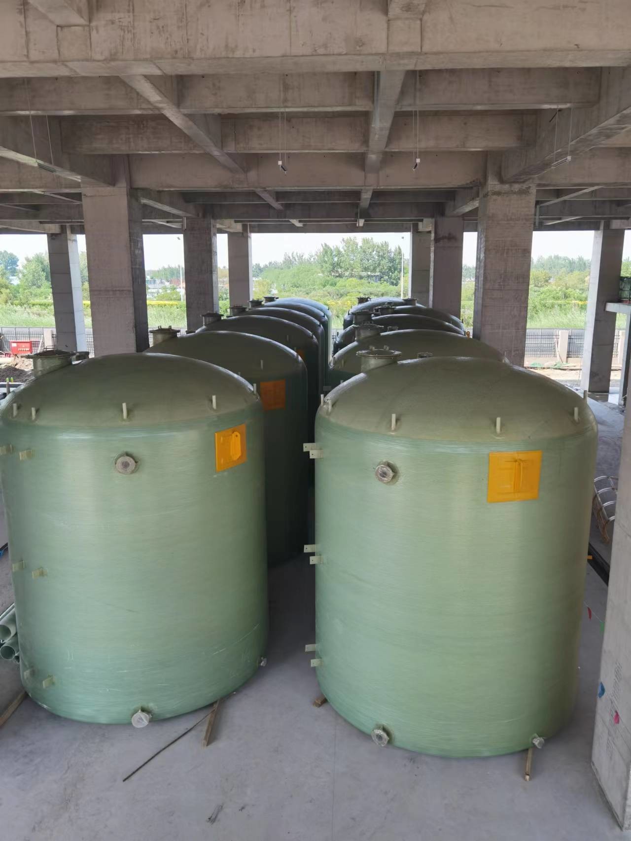 20000 Gallon Chemical Mixing FRP Storage Tank Rainwater Cylindrical Vertical