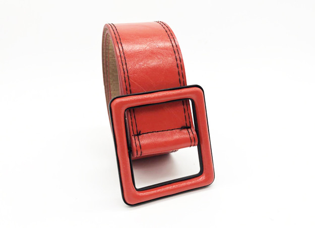 1 7/8" Wide Women's Fashion Leather Belts High Waist Rectangular Stitch - Edged