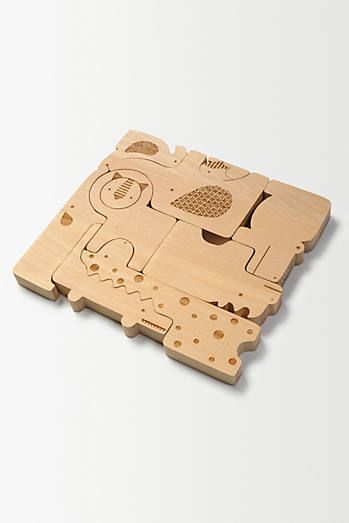 DIY Educational Wooden Educational Puzzle 2- 4 Years Wooden Animal Puzzle