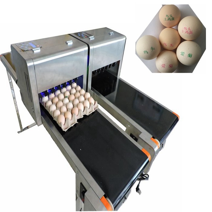 Touch Screen Egg Spraying Machine , Egg Printer Machine 6 Nozzles