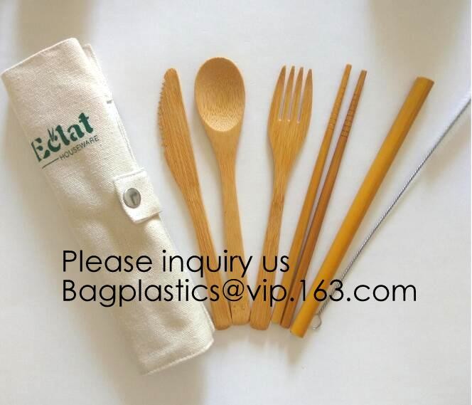 12-Piece Reusable Bamboo Flatware Set with Portable Storage Case,Chopping Board,Cheese Board,Pizza Board,Drawer Organzie
