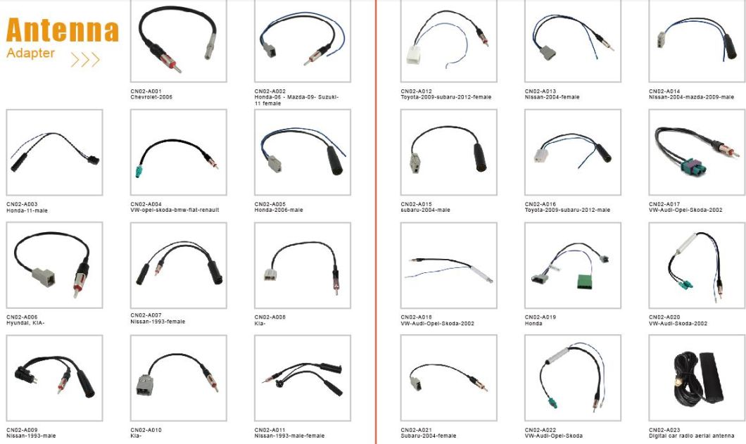 Fakra 4 Pin Female to Male Car Lvds Cable Assembly 80cm Vm Skoda /Tiguan / New Passatautomotive Navigation Screen Connection Cable