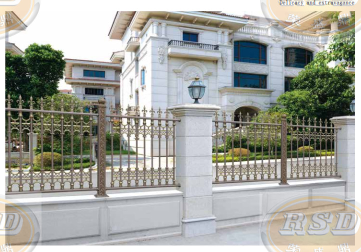 Weatherproof Aluminum Protective Railings Safety Design Powder Coated Finish