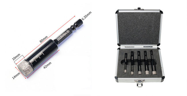 Fast Fit Marble Hexagon Head Drill Bit Set 10mm 12mm 14mm