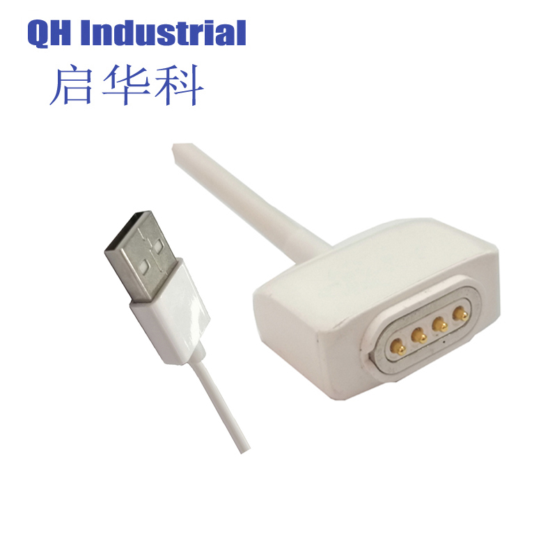 4Pin United Emirates Intercom Connector Magnetic Usb Connector Spring Loaded Pogo Pin Connector
