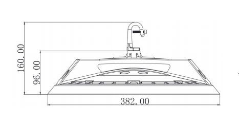 Black Housing High Lumen Led Shop Lights , 150W Commercial Warehouse Led Lighting