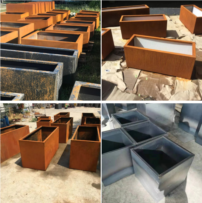 Custom Outdoor Garden Flower Pot Planters Large Metal