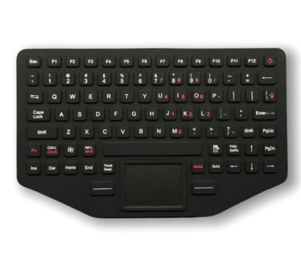 IP67 Waterproof dustproof Industrial Silicone Backlit Keyboard + TouchPad 390g