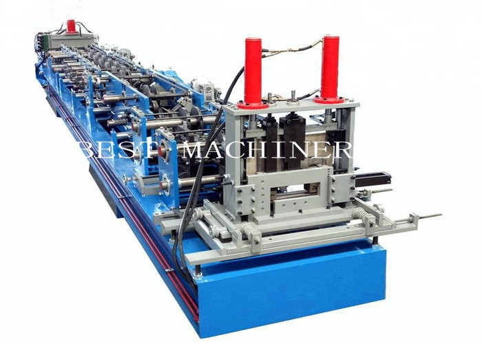 Auto CZ Purlin Channel Forming Machine With Pre Cutting and Punching Holes