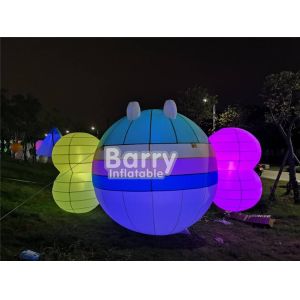 Custom Festival Decoration LED Inflatable Bees Carton Model EN14960 CE UL