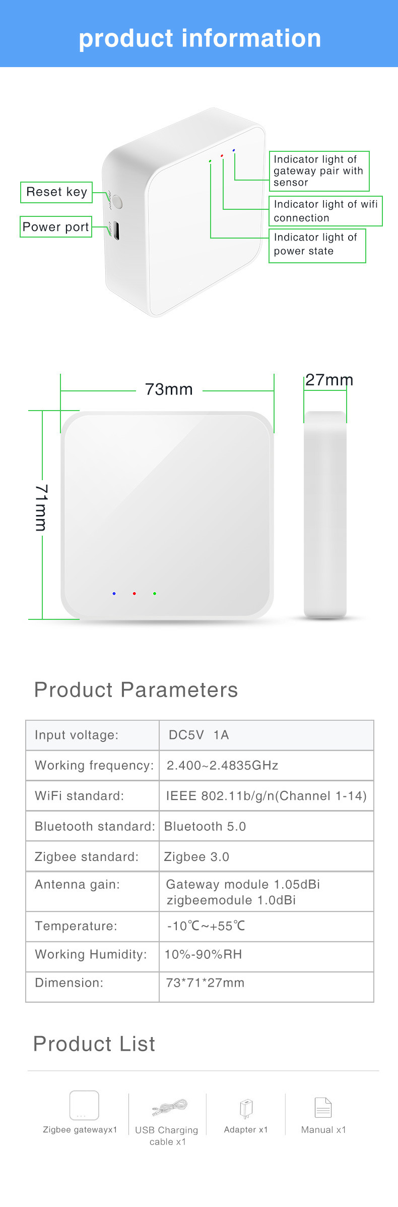 Smart Home Automation Gateway Kit Wireless Smart Gateway Support Alexa And Google Assistant