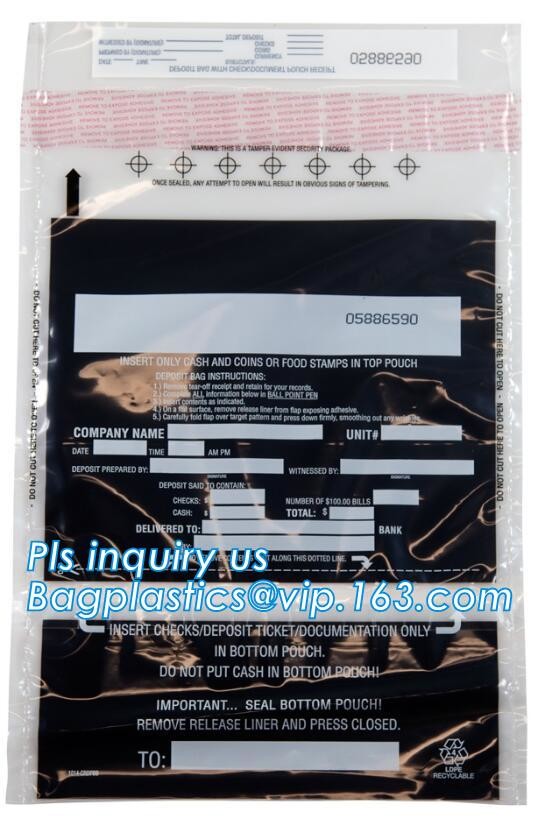 Document safe tamper proof bank deposit bag, Steb Plastic Money Pe Bank Deposit Coin Security Pouch Bags With Seal For C