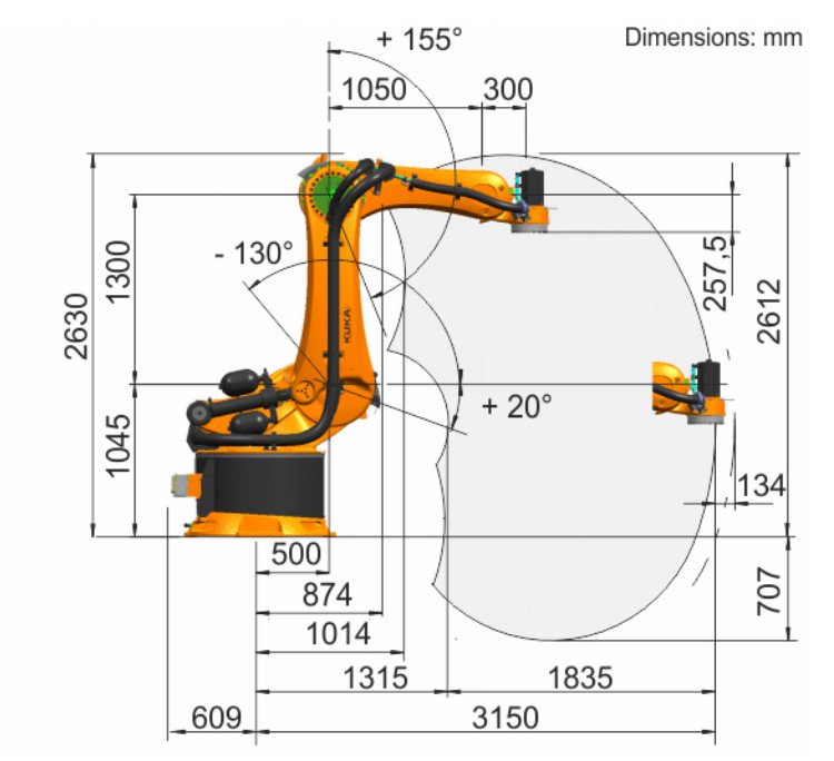 Leading Robotics Companies KR 470-2 PA Industrialization Robot Arm