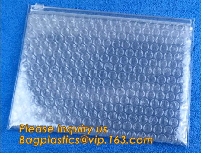 Holographic Zipper Slider Zip Lock Bubble Bag,Cosmetic Zipper Bag/Rose Gold Slider Bubble Bag with Logo,Slider Bubble Zi
