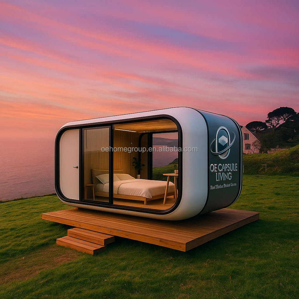 Modular 7 Luxury Prefab Steel Smart Tiny Space Capsule Home Prefabricated Capsule Room Hotel Capsule House Outdoor