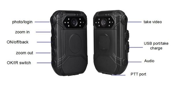 Single / Dual Recording Police Worn Cameras 5.0 MP CMOS Sensor 1080 P