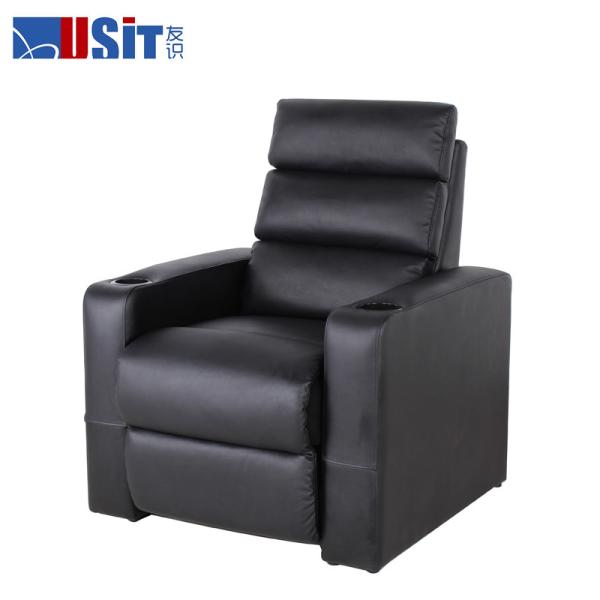 840mm Genuine Leather Theater Electric Recliner Chair With Headrest Adjustable