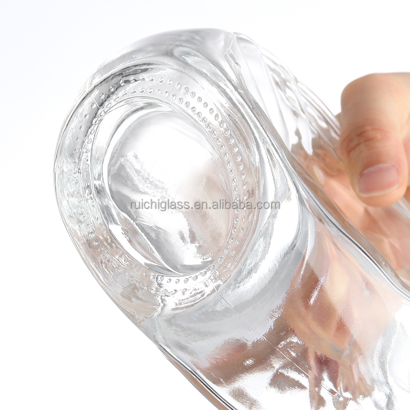 Base Material Super Flint Glass 750ml Empty Vodka Brandy Bottle for Beverage Industry