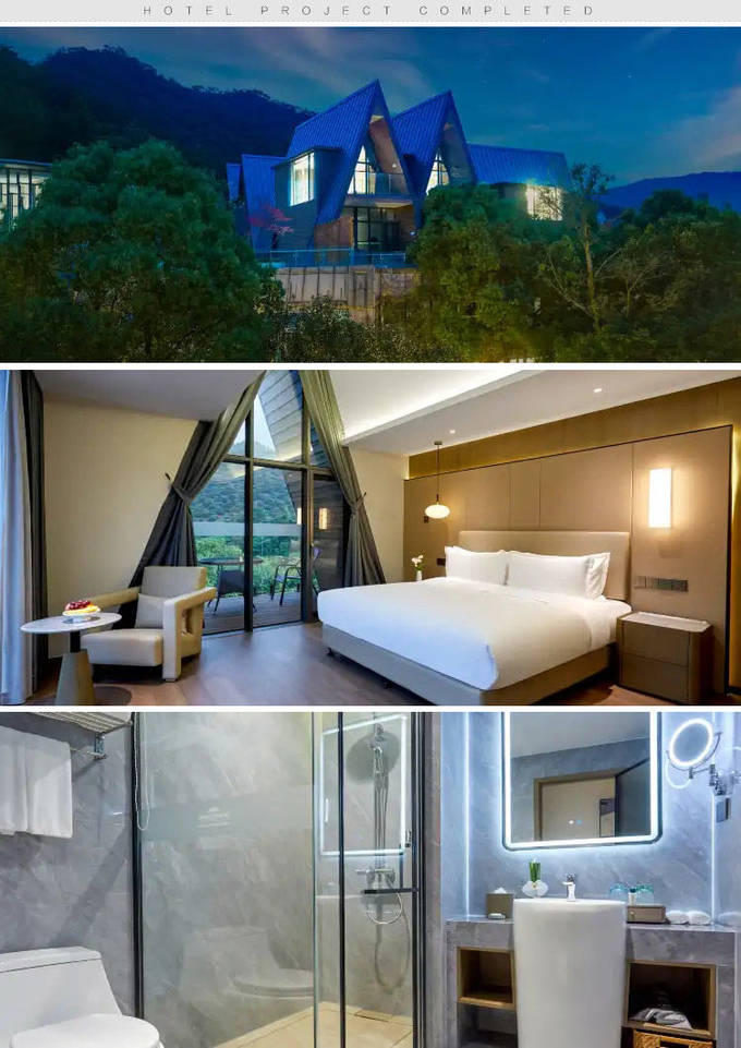 prefabricated cabins lodges with hot tubs Light Steel Framing chalet prefab Wooden House Resort Bunglalow