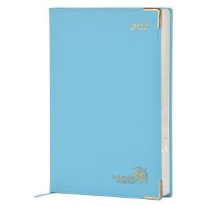 Light Blue A5 Size Academic Daily Planner With Indented Monthly Tabs