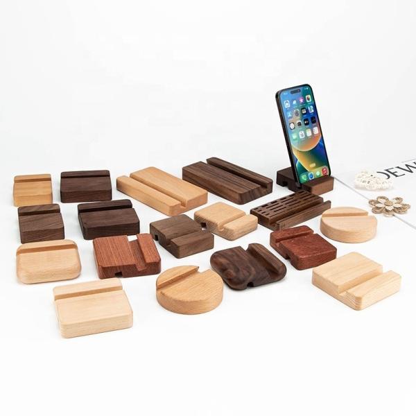 Natural Bamboo Desktop Tablet Wooden Cell Phone Stand Wooden Card Calendar