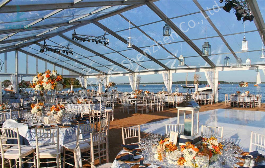 PVC Fabric Cover Clear Top Tent / Clear Canopy Tent With Aluminum Profile