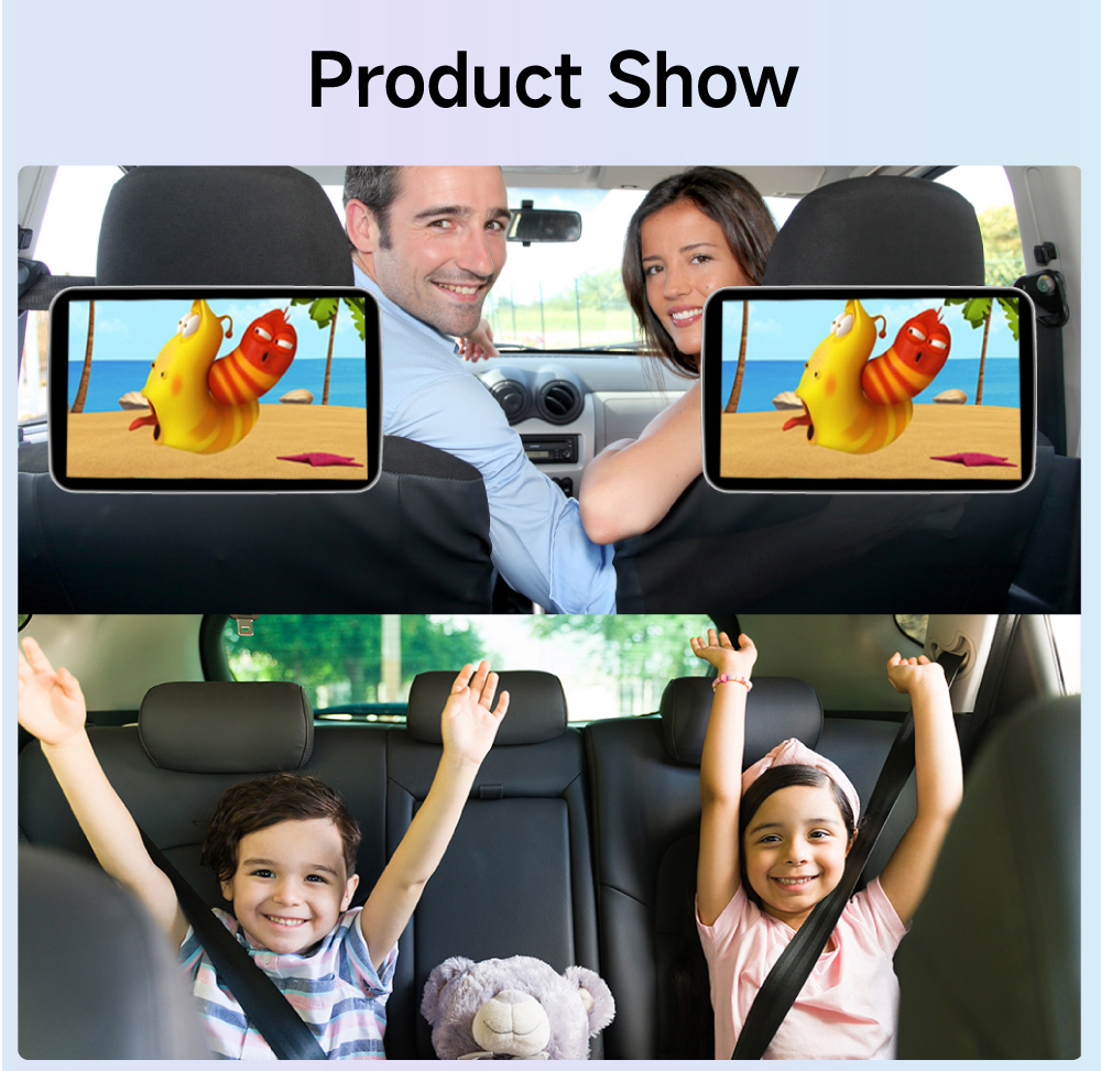 MP3/MP4 Players Combination Headrest Monitor Display IPS Android Tablet for Car Rear Seat