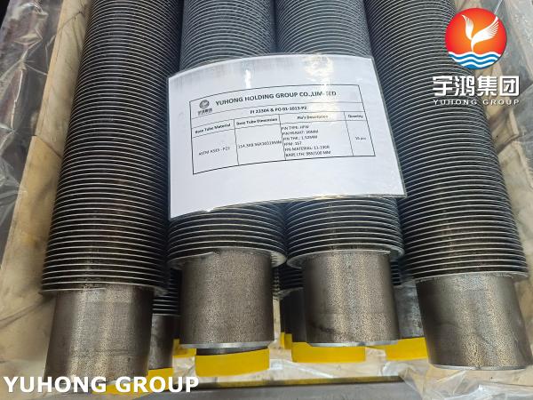 Helical Solid Welded Finned Tubes ASTM A335 P22 Fin 11-13 Cr For Power