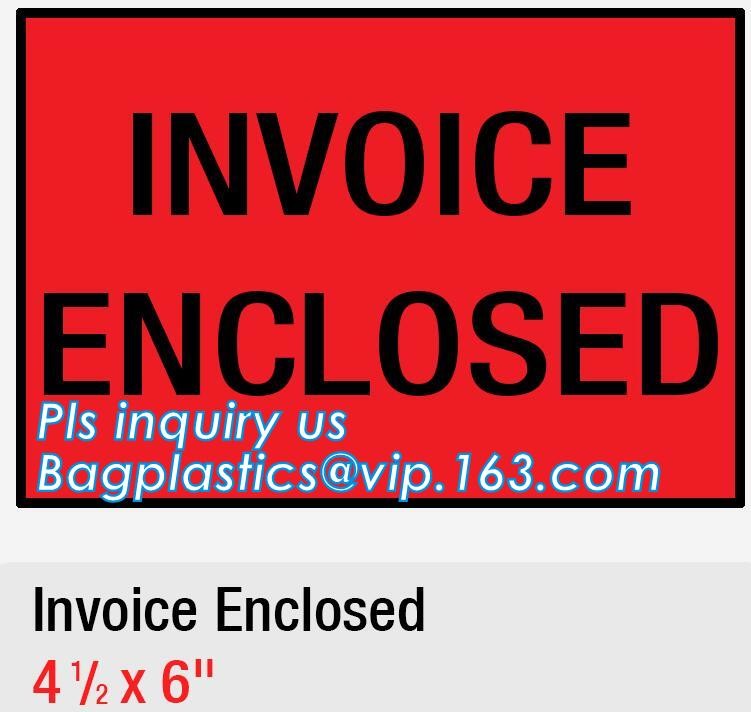 PP film 178*140mm invoice enclosed packing list envelopes, DHL Shipping pockets for waybill, A4 size plastic packing lis