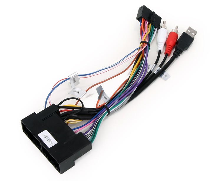 Male-Female VGA Cables Waterproof DC Power Jack Adapter for Audio Video Wiring Harness