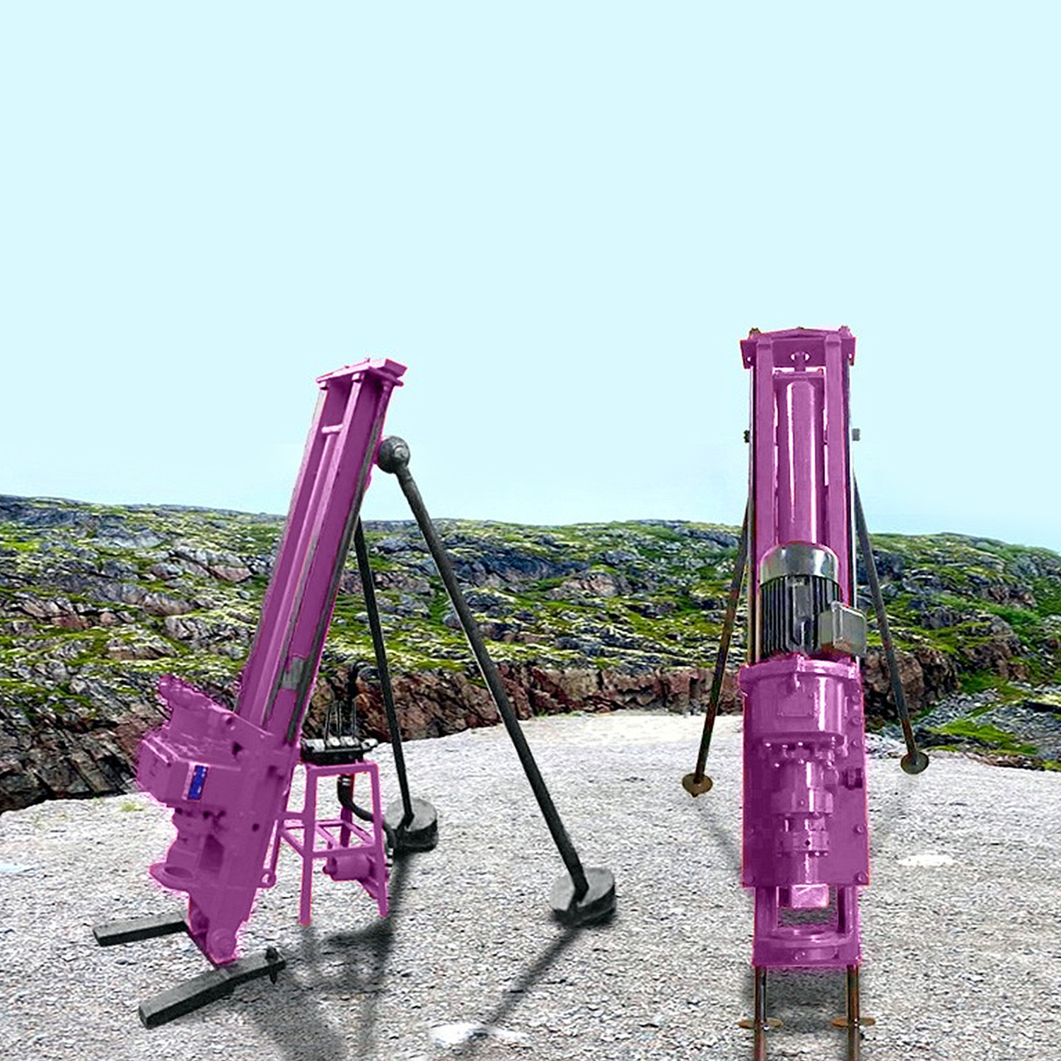 Portable Bucket DTH Drilling Rig Machine SRQD70 Mining Borehole Rotary Drilling Rig