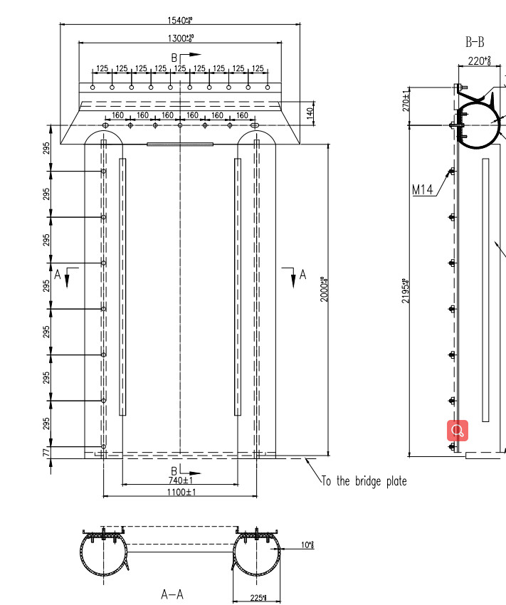 Railway Fire Resistant Gangway In Train NR Steel Train End Gangways