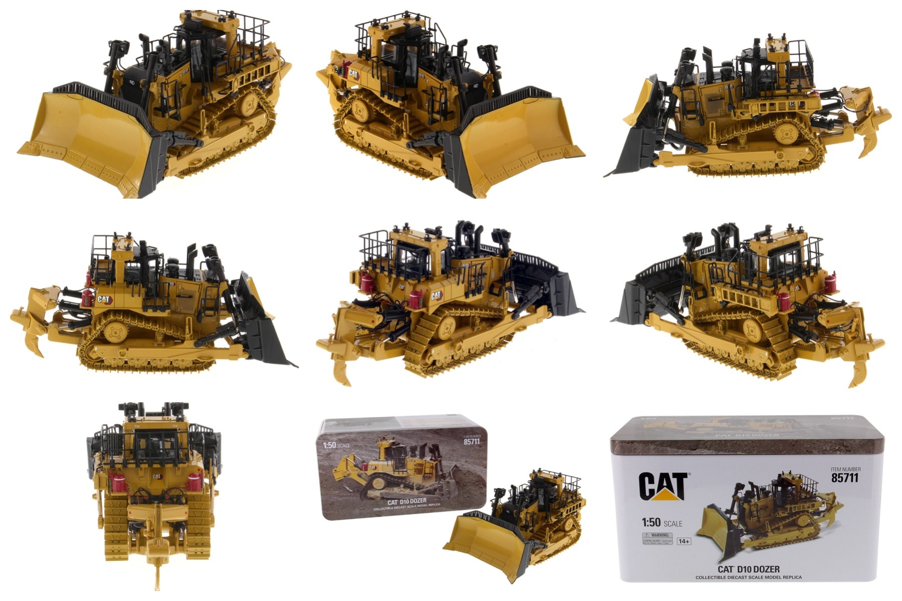 DM 1:50 Scale Dozer Earthmoving Vehicle Alloy Loader Model 85711 Collectible Diecast Toy
