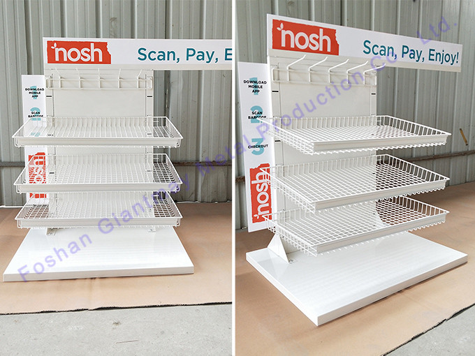 Snack Metal Shelf for Retail Shop Chips Display Stand Basket