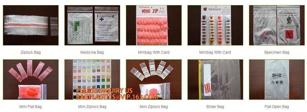 LDPE apple mini zip lock poly bag/printed plastic packaging bag, Apple Mini k Baggies Mix Colors 1.5"x1.5"