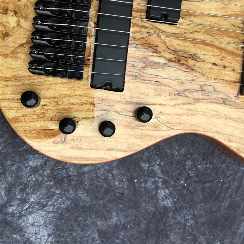 Custom 17 Strings Neck Through Body Electric Bass Guitar with Rosewood Fingerboard Fretless Inlay