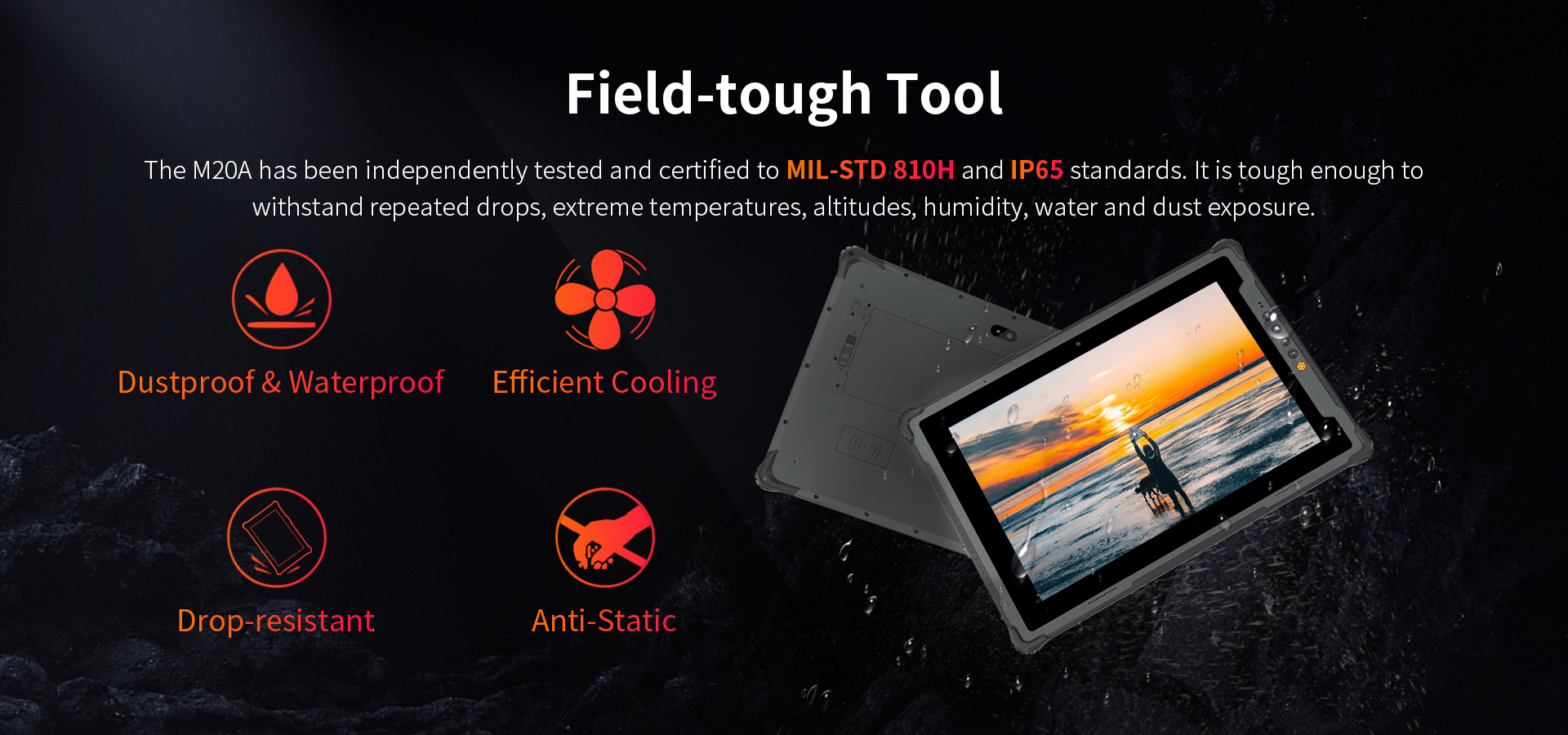 Business Rugged Tablet PC With Intel Processor And Finger Print Scanner