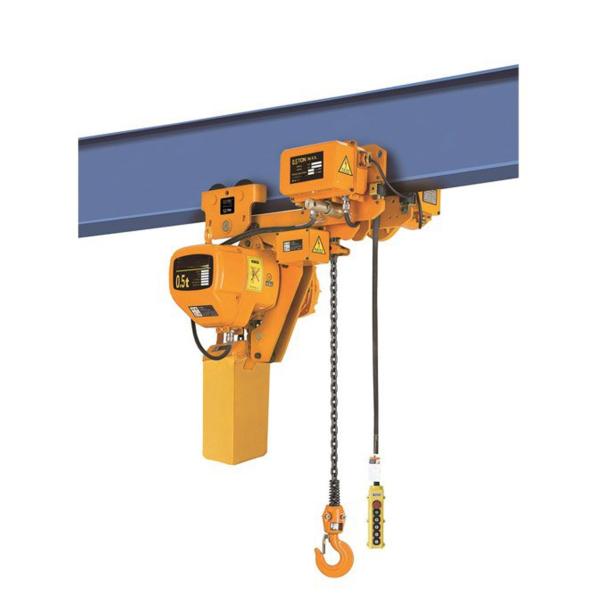 Light Weight Low Headroom Electric Chain Hoist With Trolley High Safety