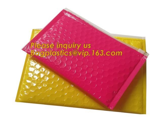 air mail metallic holographi rose gold bubble padded mailer / Zip lockkk bubble bag/ slider bubble bag,Holographic Factory