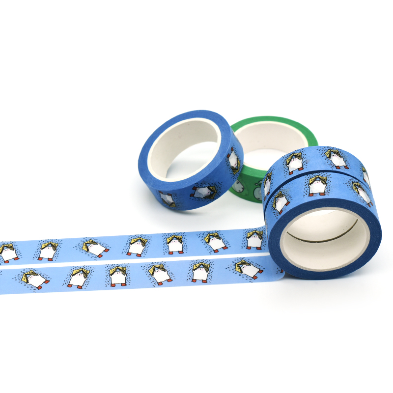 Custom Print Colored Decoration Adhesive Paper Waterproof Masking Washi Tapes