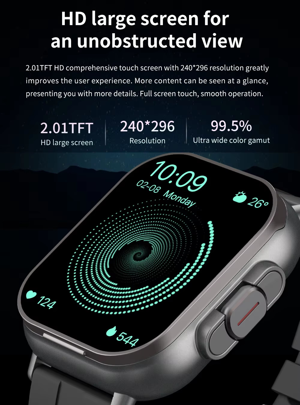 2In1 TWS D8 Outdoor Smart Watch GPS Wireless Headphone 250mAh