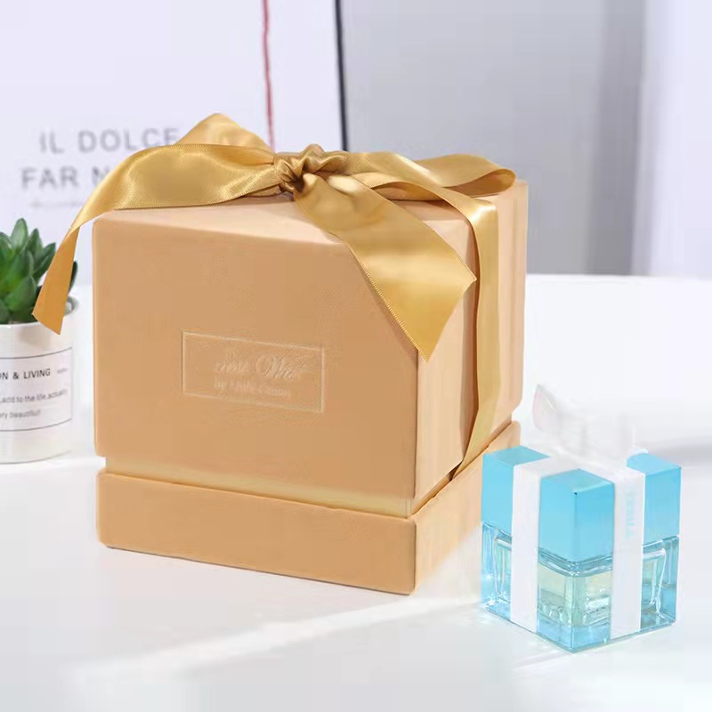 Square Velvet Jewelry Gift Box Xmas Packaging For Candles Cosmetic Perfume