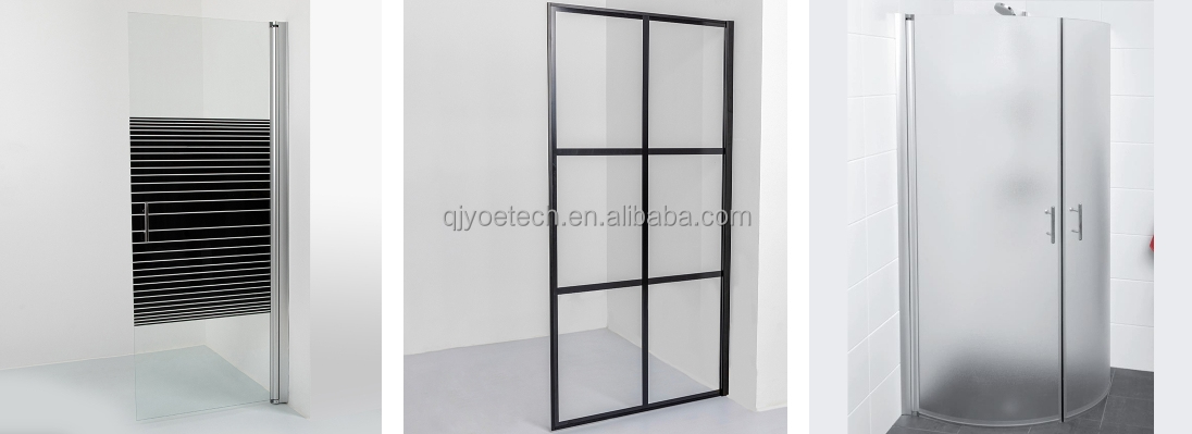Apartment Shower Screen Silk Screen Printing Tempered Glass with Customized Logo